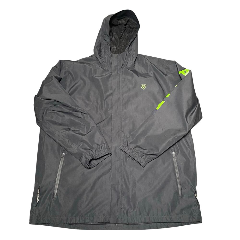 Ariat Rebar Stormshell Logo H20 Waterproof Black Jacket Men’s 3XL